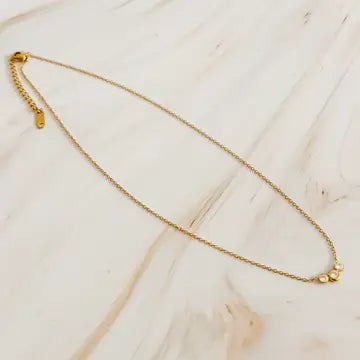 Minimalist Three Stones Necklace