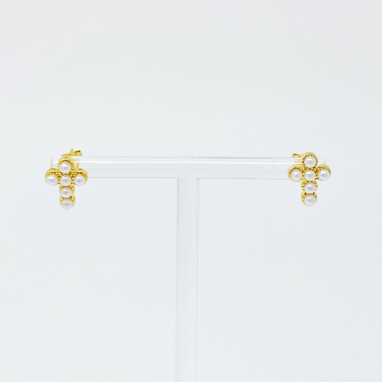 Dainty Cross Stud Earrings
