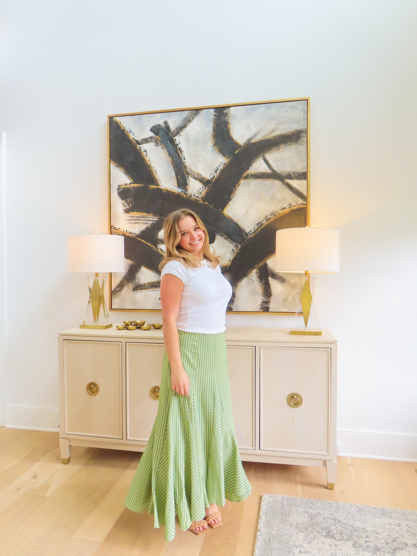 Sally Stripe Maxi Skirt