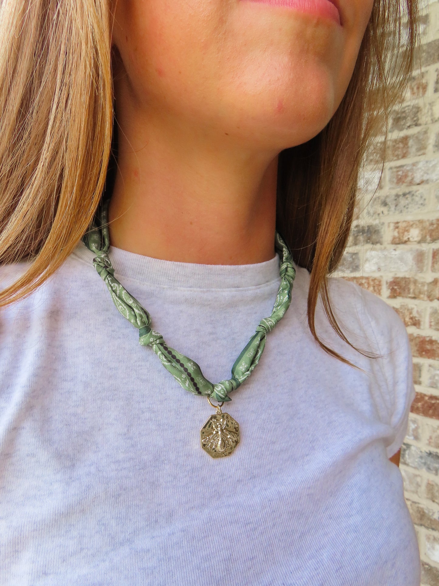 Bandana charm necklace