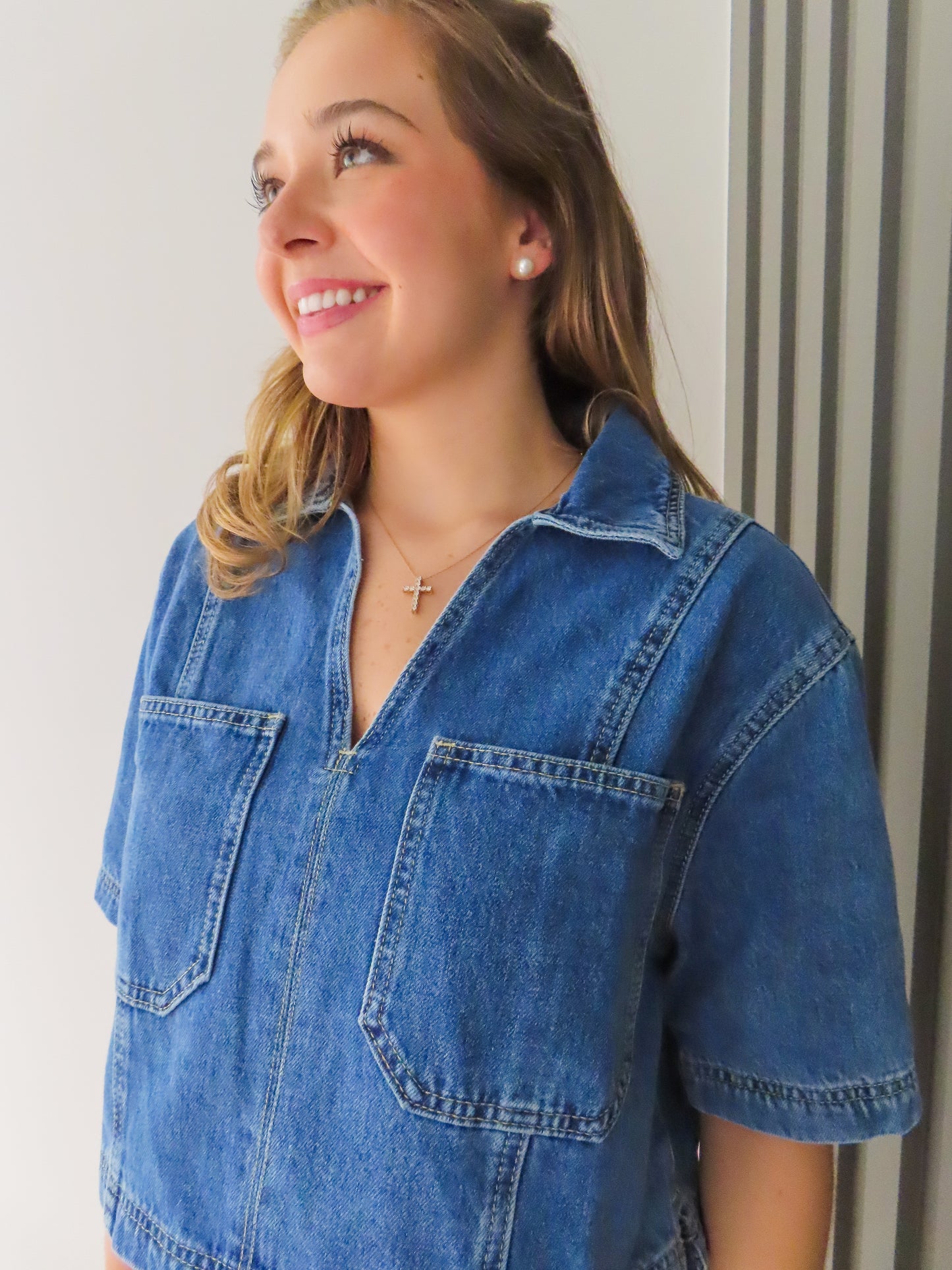 Willa Denim Top