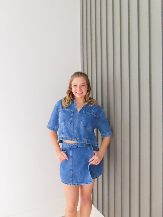 Luna Denim Skort