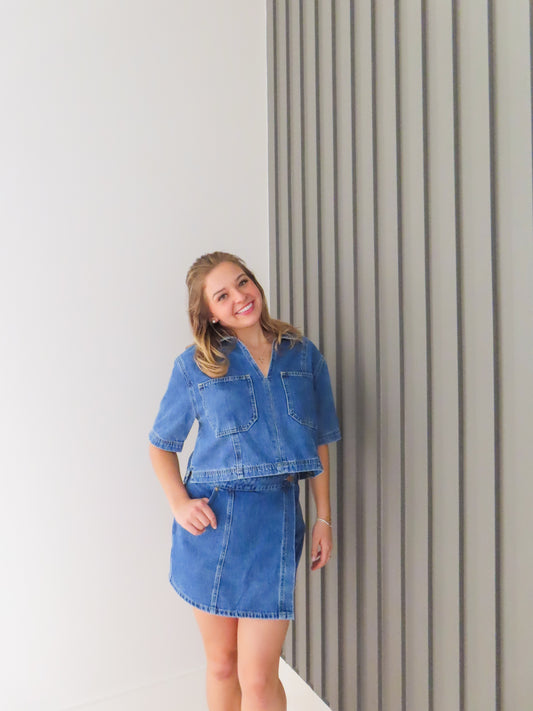 Willa Denim Top