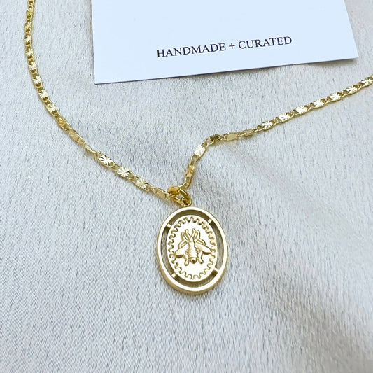 Golden Bee Signet Necklace