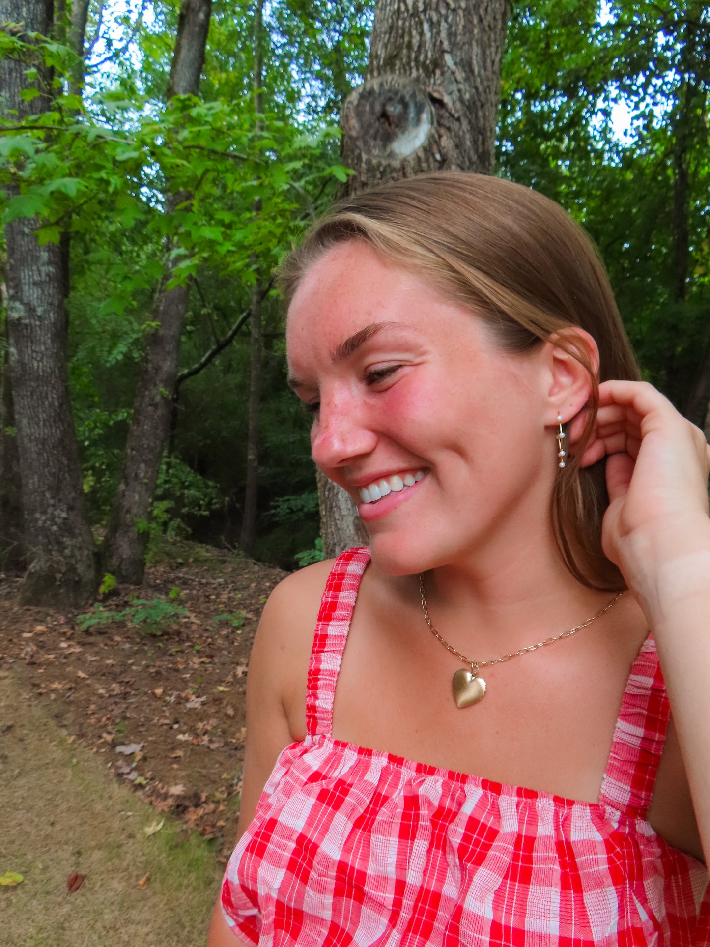 Pearl hoop earrings