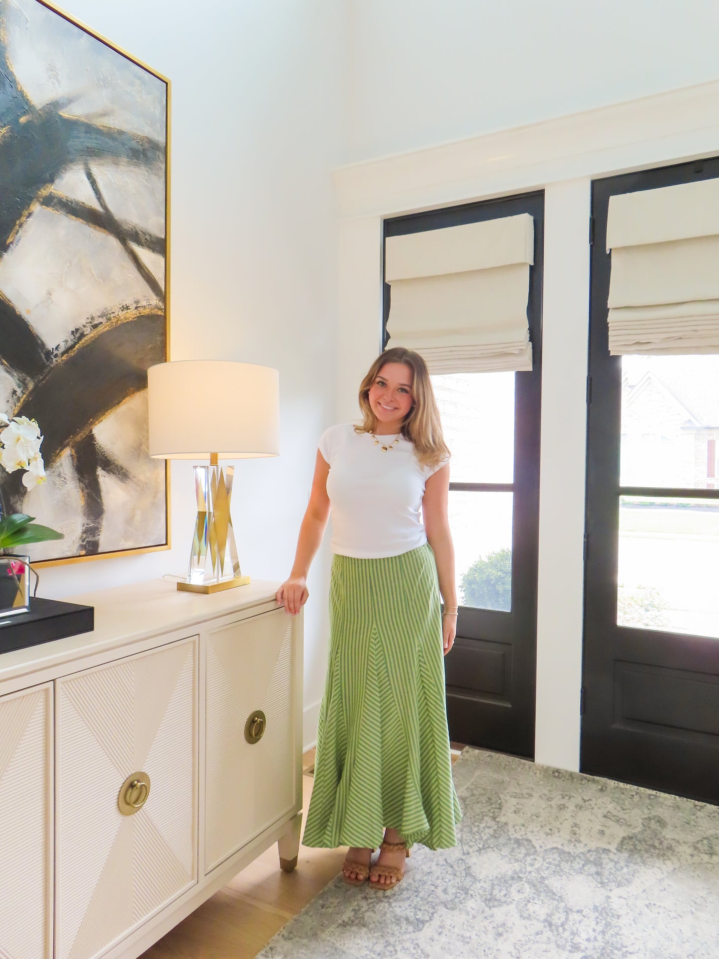 Sally Stripe Maxi Skirt