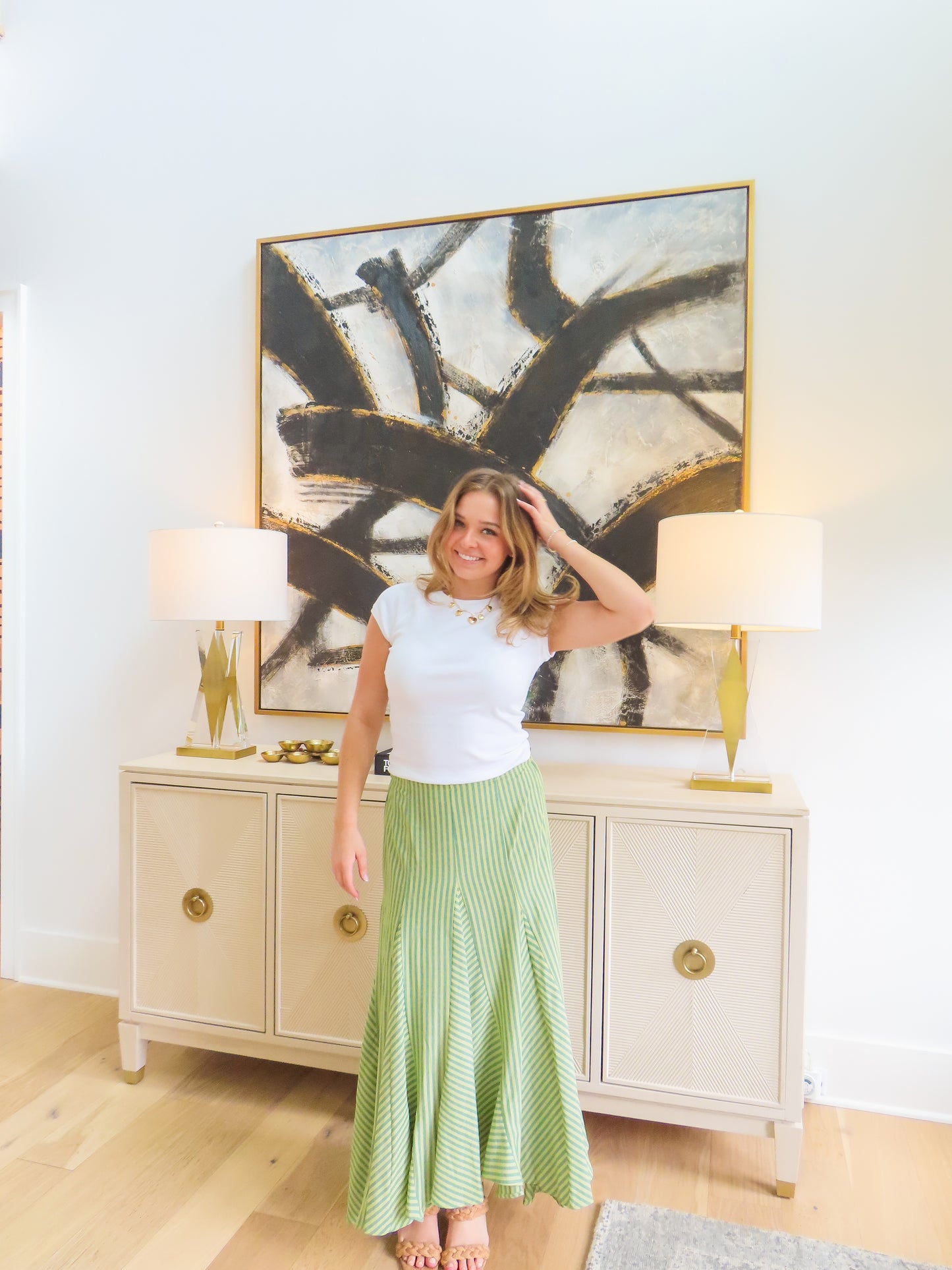Sally Stripe Maxi Skirt