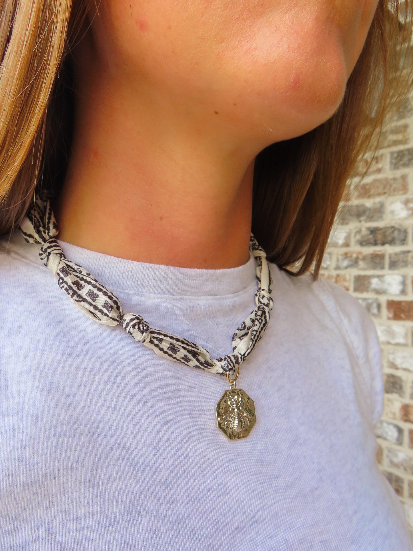 Bandana charm necklace