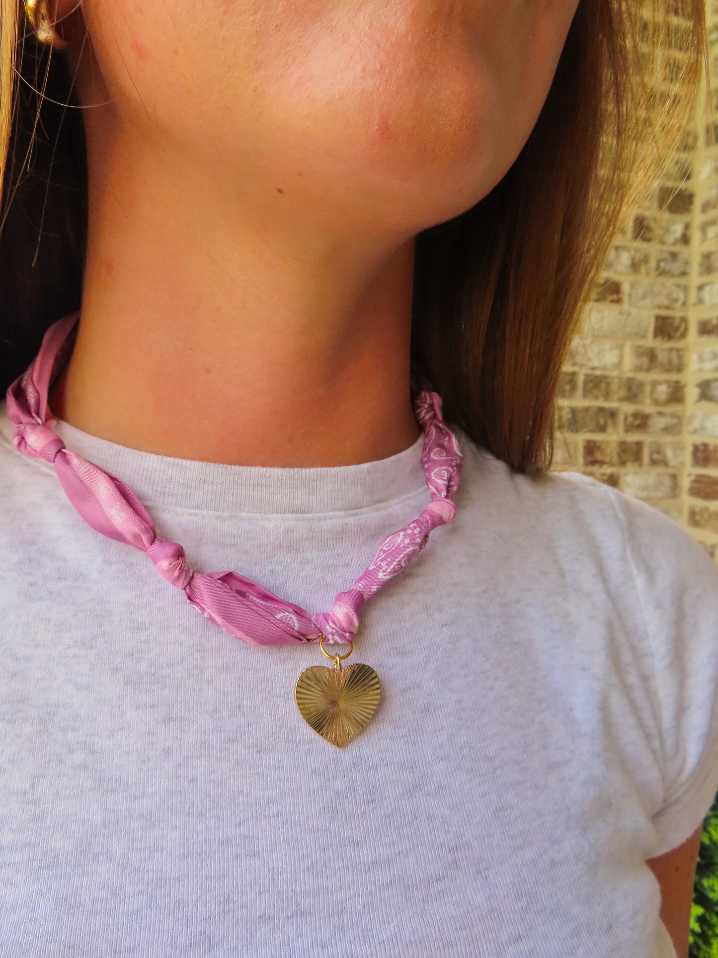 Bandana charm necklace